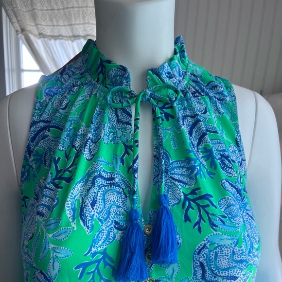Lilly Pulitzer Dresses & Skirts - Lilly Pulitzer Malone Maxi Dress CABANA Green KEEPIN IT REEL XXL NWT 100% cotton